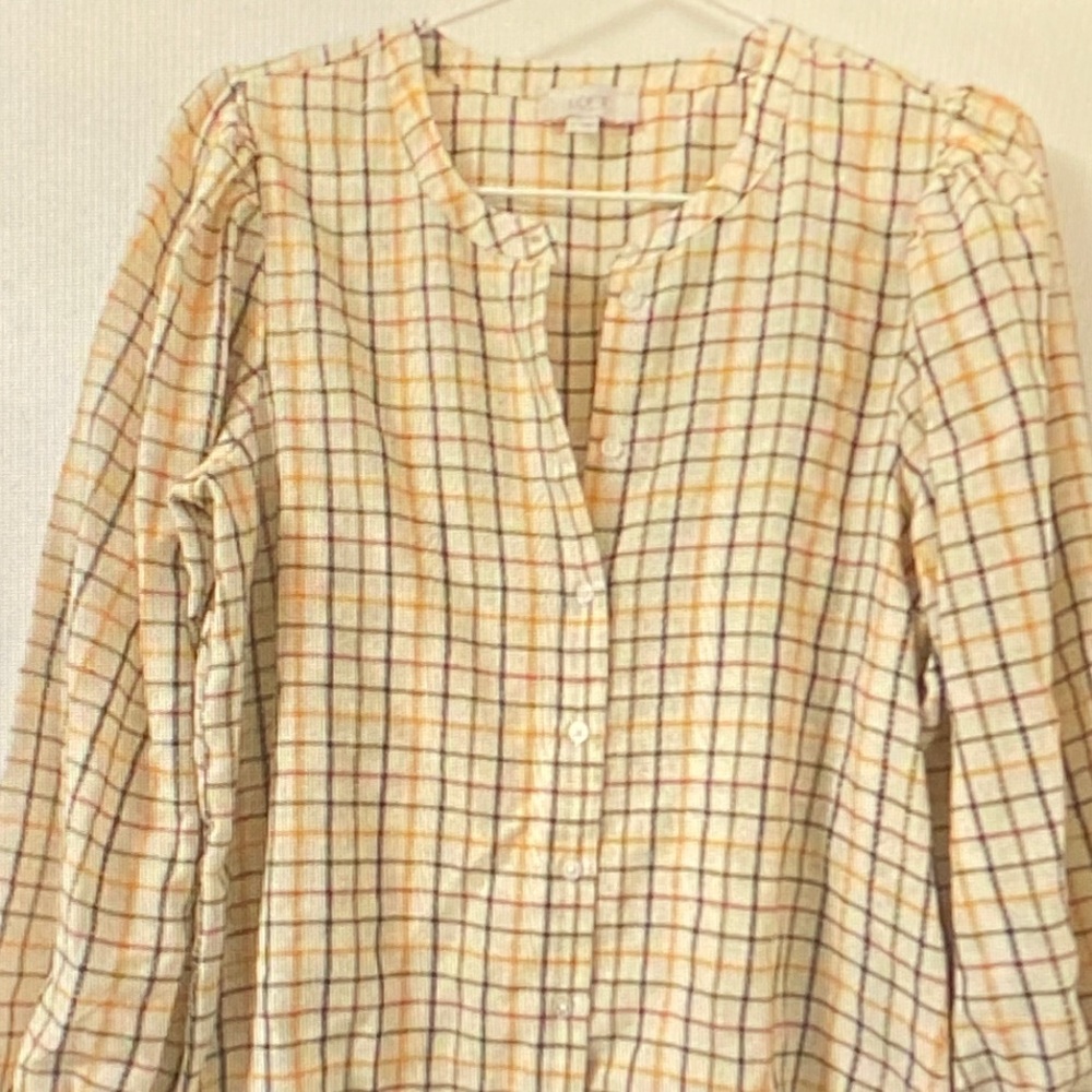 Plaid Button-Up Women's Top